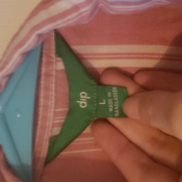 Dip Pink White Stripe Button Up - Picture 2 of 2